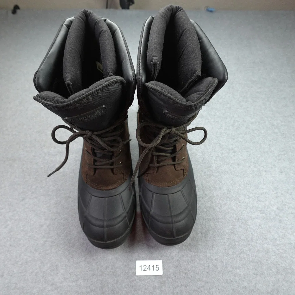 Kamik Nationwide Boots Mens 12 Brown Suede Waterproof Snow Pac 200g Thinsulate